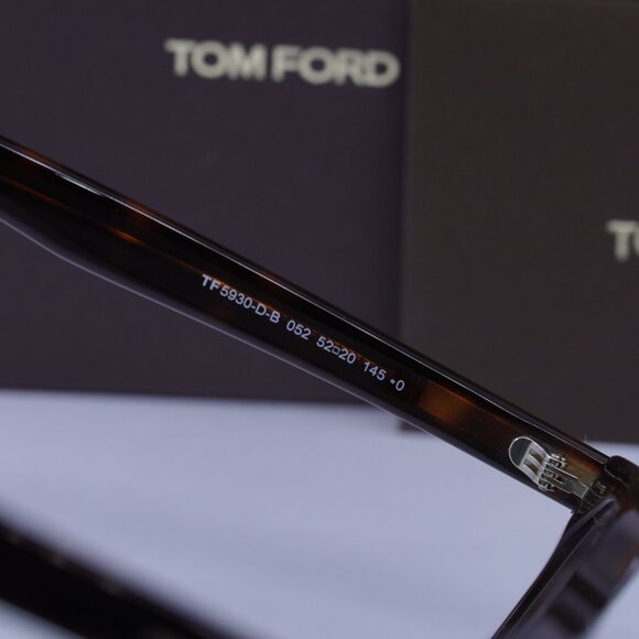 Tom Ford FT5930-D-B 052 Square Eyeglasses - Dark Havana 52mm - Picture 6 of 9